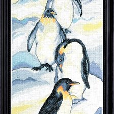 Схема вышивки «Пингвины идут»