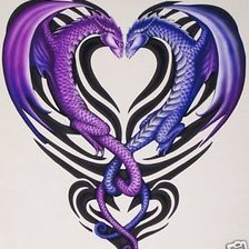 Оригинал схемы вышивки «Дракон фиолетовый» (№2042630)