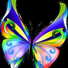 Схема вышивки «Радужная бабочка»