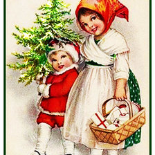 Оригинал схемы вышивки «Новый год и дети» (№2043265)