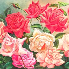 Оригинал схемы вышивки «"Как хороши,как свежи были розы..."» (№2043685)