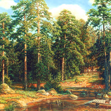 Оригинал схемы вышивки «Пейзаж. Лес.» (№2047344)