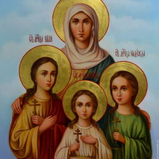 Схема вышивки «Вера, Надежда, Любовь и мать их София»