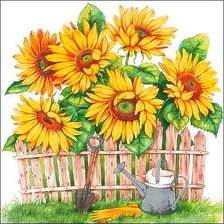 Оригинал схемы вышивки «Солнечные цветы» (№2049368)