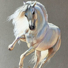 Оригинал схемы вышивки «Лошадь белая» (№2052183)