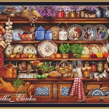 Схема вышивки «Кухонный шкаф»