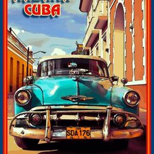 Оригинал схемы вышивки «Куба Гавана (открытка)» (№2061422)