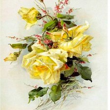 Оригинал схемы вышивки «Желтые розы» (№2064139)