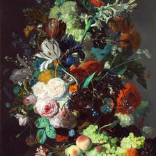 Схема вышивки «Still Life with Flowers and Fruit»