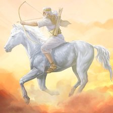 Схема вышивки «всадник на белом коне»