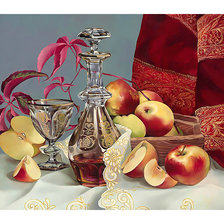 Схема вышивки «Яблочный натюрморт.»