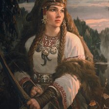 Схема вышивки «Девана (Зевана) - богиня охоты.»
