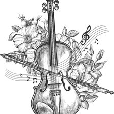Схема вышивки «Скрипка»