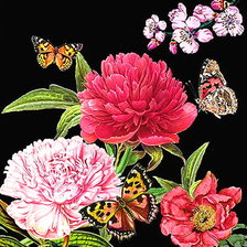 Оригинал схемы вышивки «Весенние цветы» (№2085285)