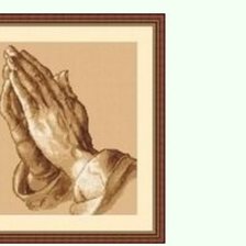 Оригинал схемы вышивки «Молящие руки» (№2087999)