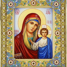 Схема вышивки «Икона Божьей Матери Казанская»