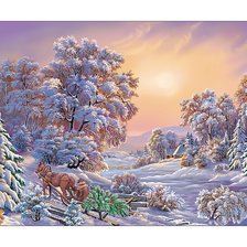 Оригинал схемы вышивки «Зимний пейзаж.» (№2098302)