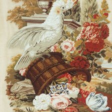 Оригинал схемы вышивки «Попугай с розами» (№2101116)
