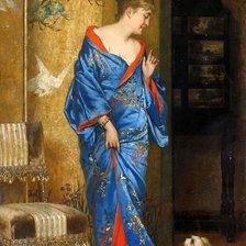 Оригинал схемы вышивки «Женщина в кимоно. Франс Верхас» (№2106212)