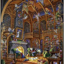 Схема вышивки «Волшебная библиотека»