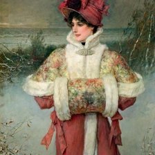 Оригинал схемы вышивки «Портрет дамы. Чарльз Эдвард Перуджини» (№2113056)