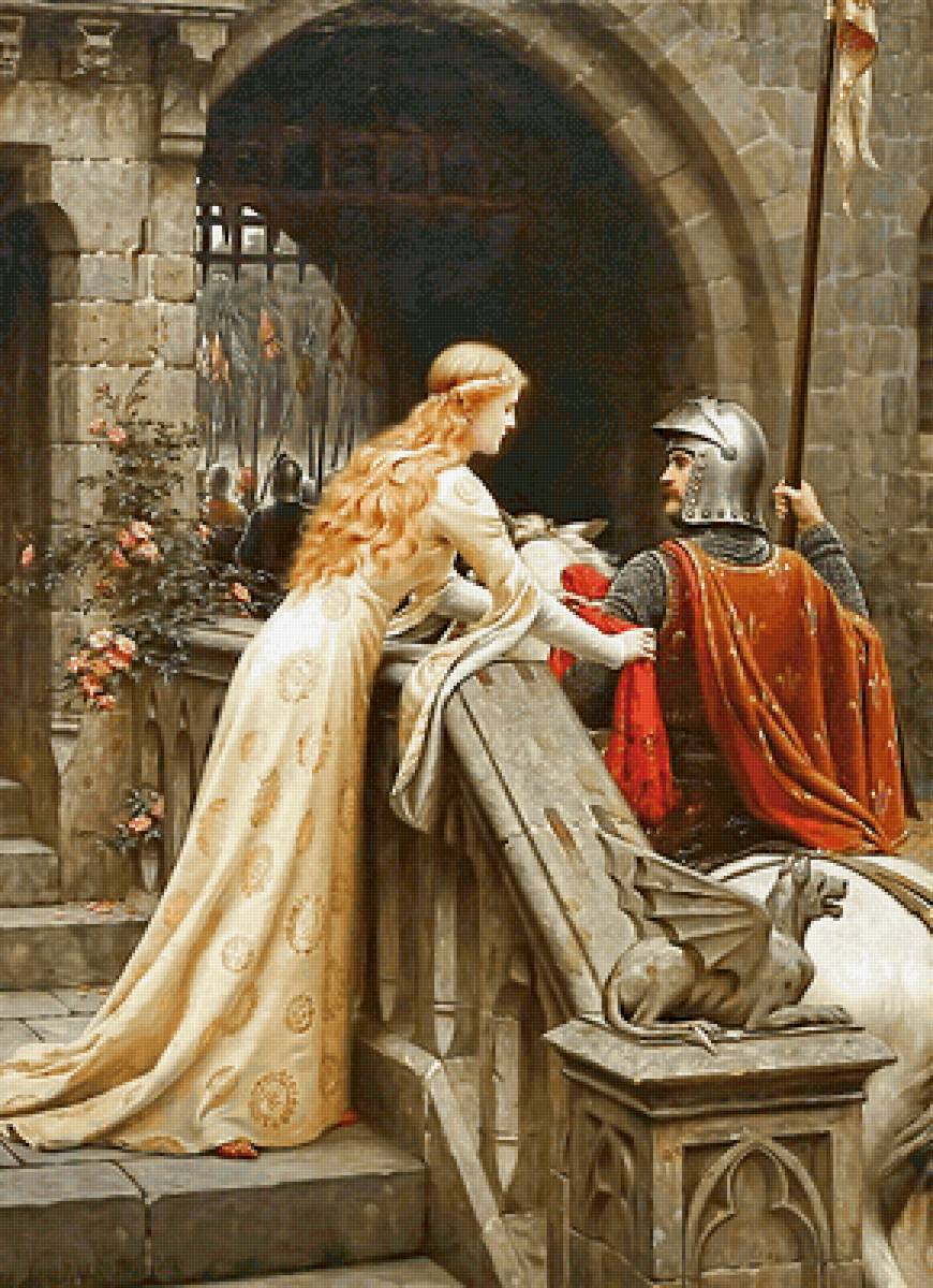 Средневековье - средние века, рыцарь, девушка - предпросмотр