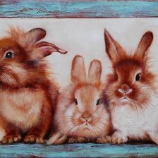 Схема вышивки «кролики»