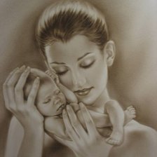 Схема вышивки «Мать с детем»