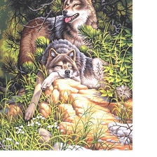 Оригинал схемы вышивки «Волки» (№2126419)
