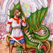 Схема вышивки «Петр против змея»