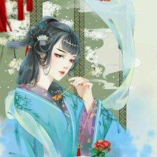 Оригинал схемы вышивки «Ancient Chinese girl» (№2129203)