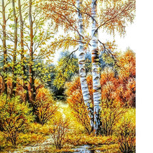 Оригинал схемы вышивки «Осенний пейзаж» (№2138891)