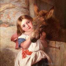 Оригинал схемы вышивки «George Аugustus Нolmes. Девочка с осликом» (№2138959)