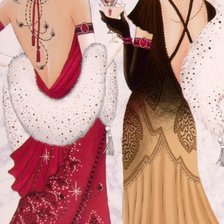 Схема вышивки «Две леди»