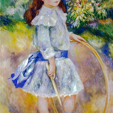 Схема вышивки «Girl with a Hoop.»