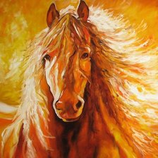Схема вышивки «лошадь огненная»