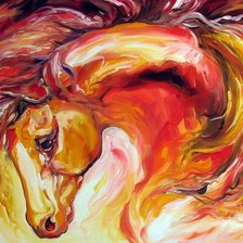 Схема вышивки «лошадь ветер и огонь»