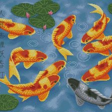 Схема вышивки «Рыбки счастья!»