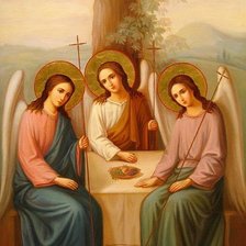 Схема вышивки «Пресвятая Троица»