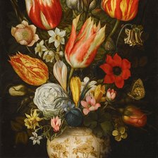 Схема вышивки «Christoffel van den Berghe. Цветы и бабочки. 17 век»