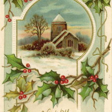 Схема вышивки «Рождественская открытка»