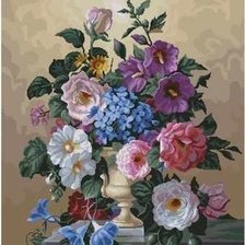 Оригинал схемы вышивки «Цветы в вазе» (№2163939)