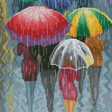 Оригинал схемы вышивки «Веселые зонтики» (№2166358)