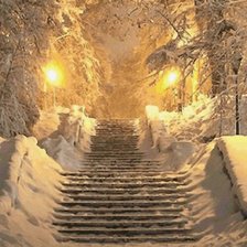 зимняя лестница
