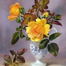 Оригинал схемы вышивки «желтые розы» (№2181411)