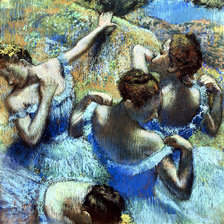 Оригинал схемы вышивки «голубые танцовщицы» (№2185084)