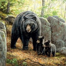 Схема вышивки «три медведя»
