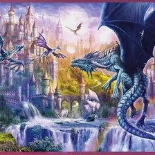 Схема вышивки «Замок дракона»