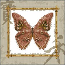 Схема вышивки «бабочка в рамке»
