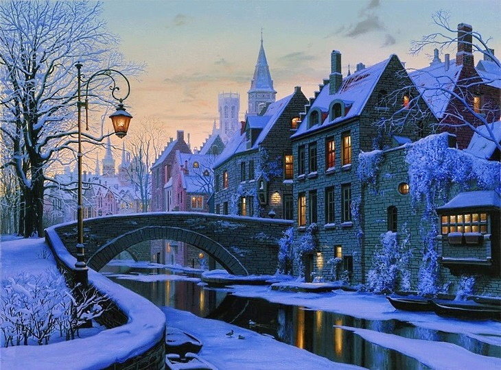 Зимний вечер в Брюгге - оригинал